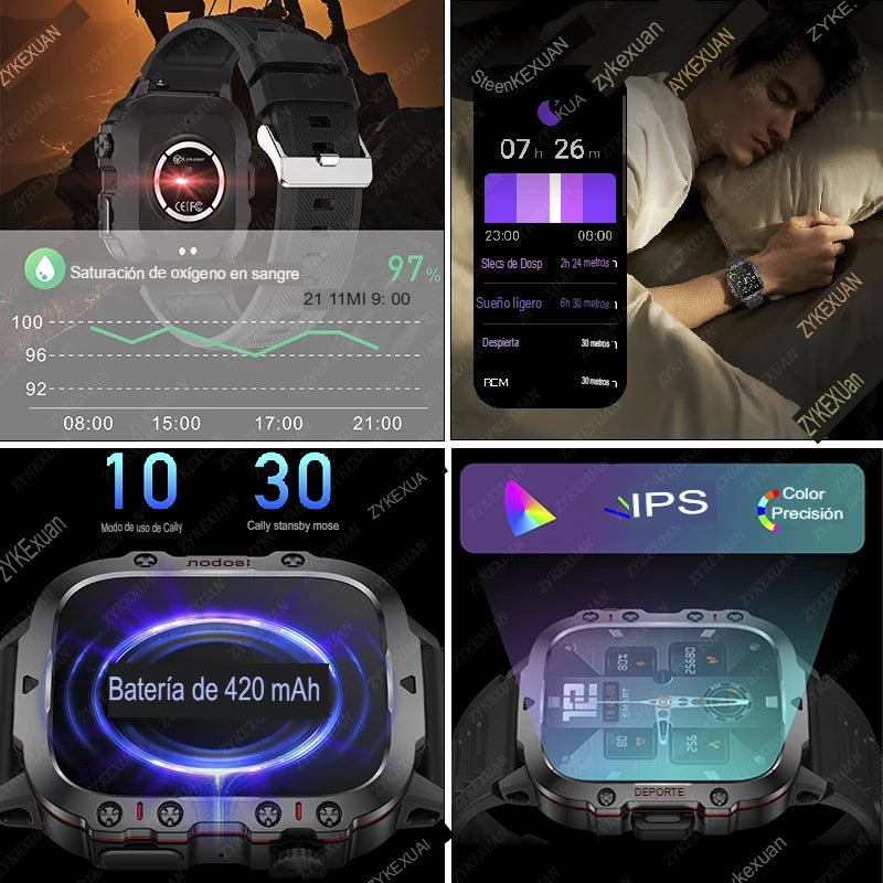 NUEVO RELOJ INTELIGENTE MILITAR RESISTENTE GPS