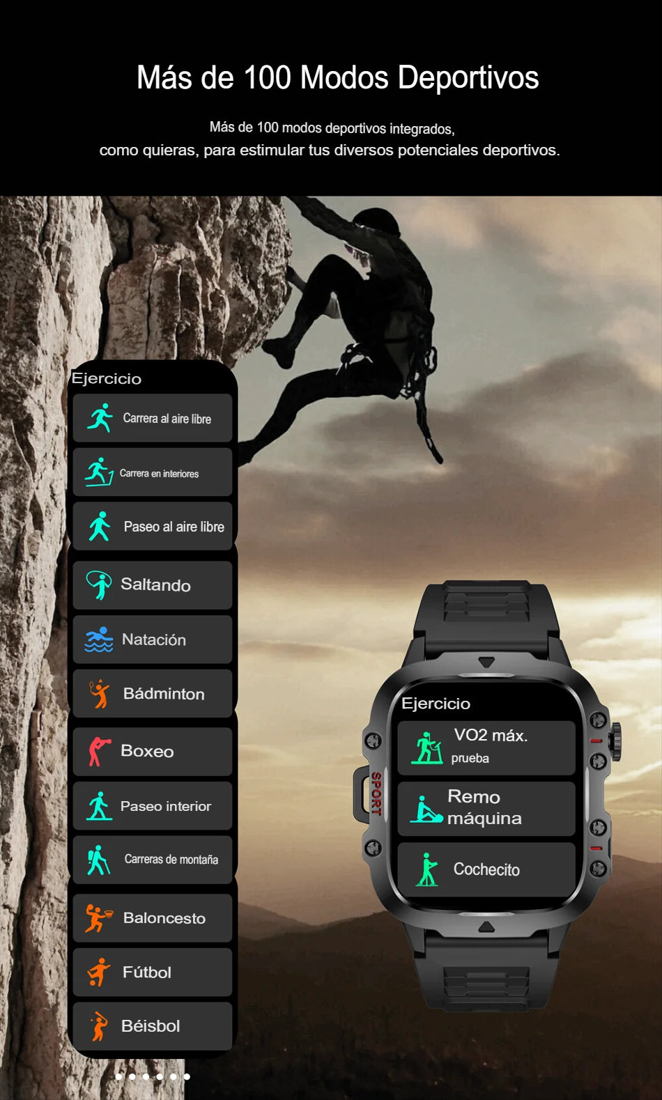 NUEVO RELOJ INTELIGENTE MILITAR RESISTENTE GPS