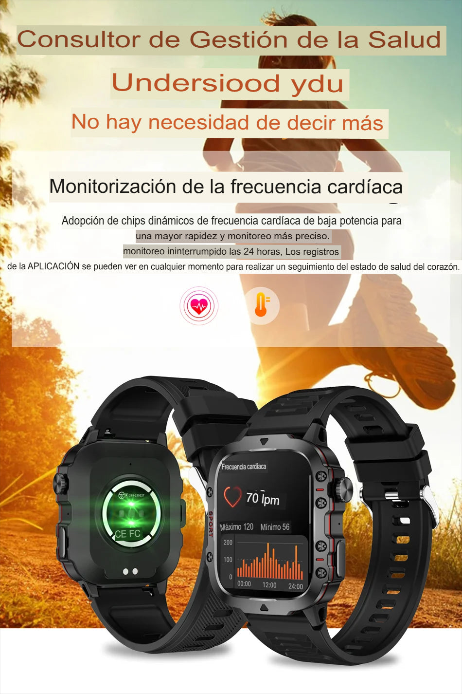 NUEVO RELOJ INTELIGENTE MILITAR RESISTENTE GPS